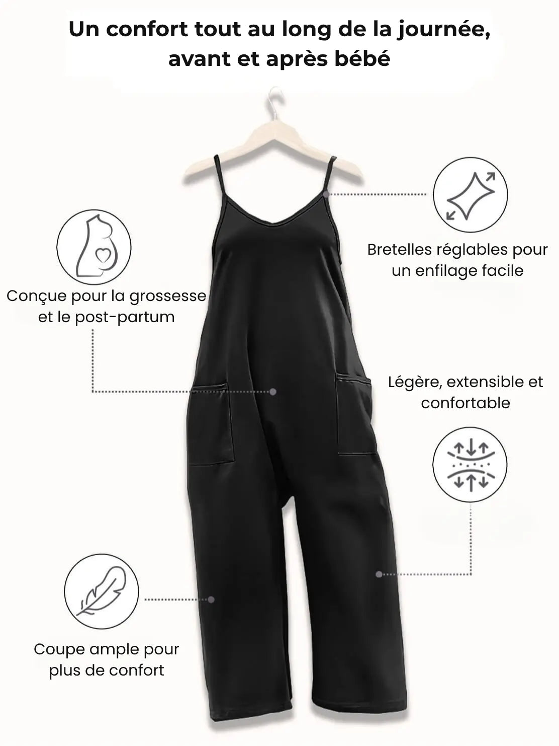 Combinaison Oversize – Confort absolu pour la maternité et l’après