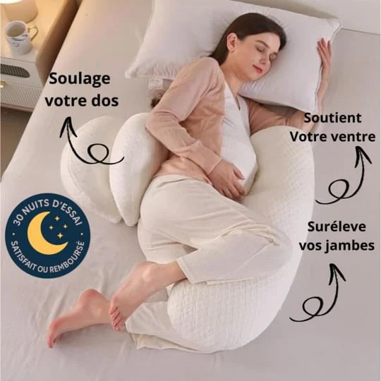 Coussin de grossesse ergonomique Bloom’Sérénité – Soutien, douceur et sérénité